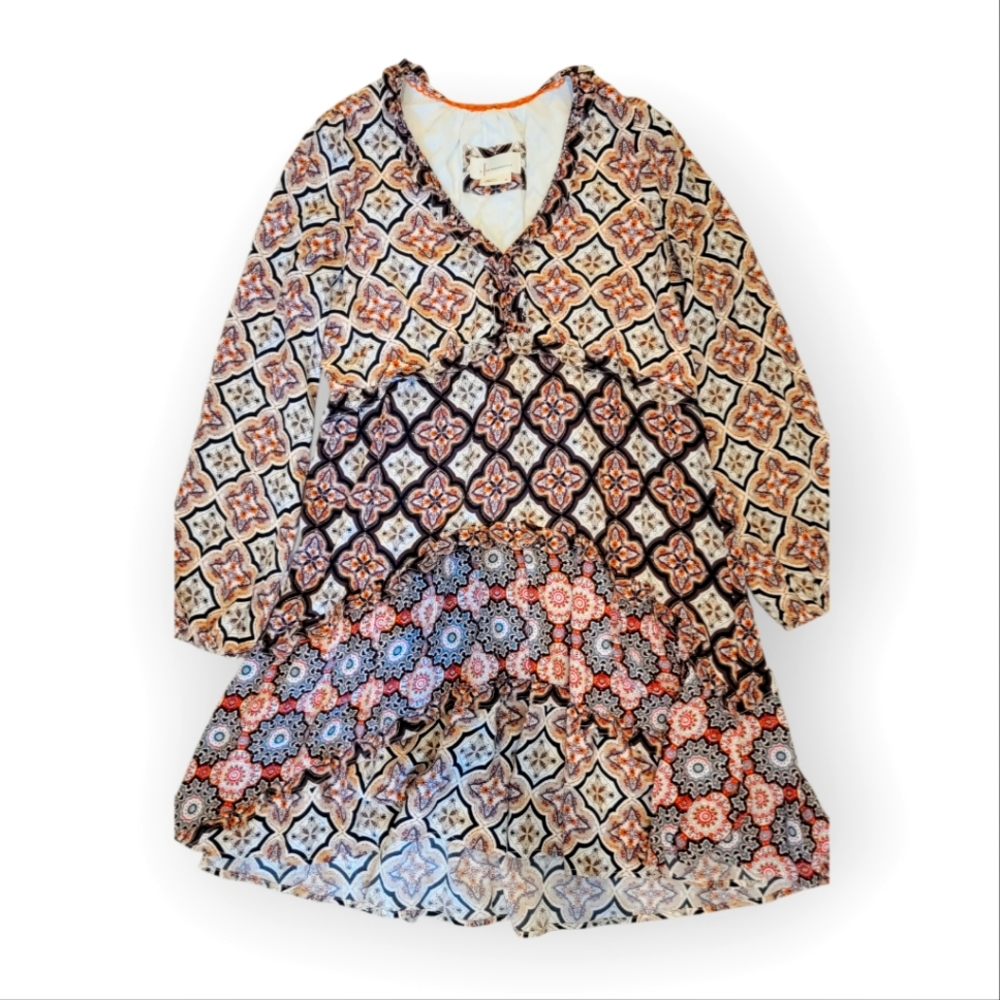 Anthropologie Paisley Longsleeve Midi Dress XS